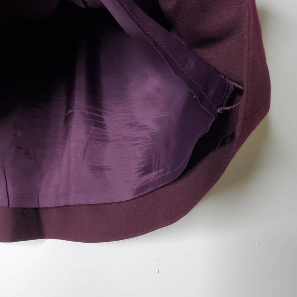 J. Crew Wool Blend Sidewalk Skirt Burgundy Size 2 - Picture 8 of 8